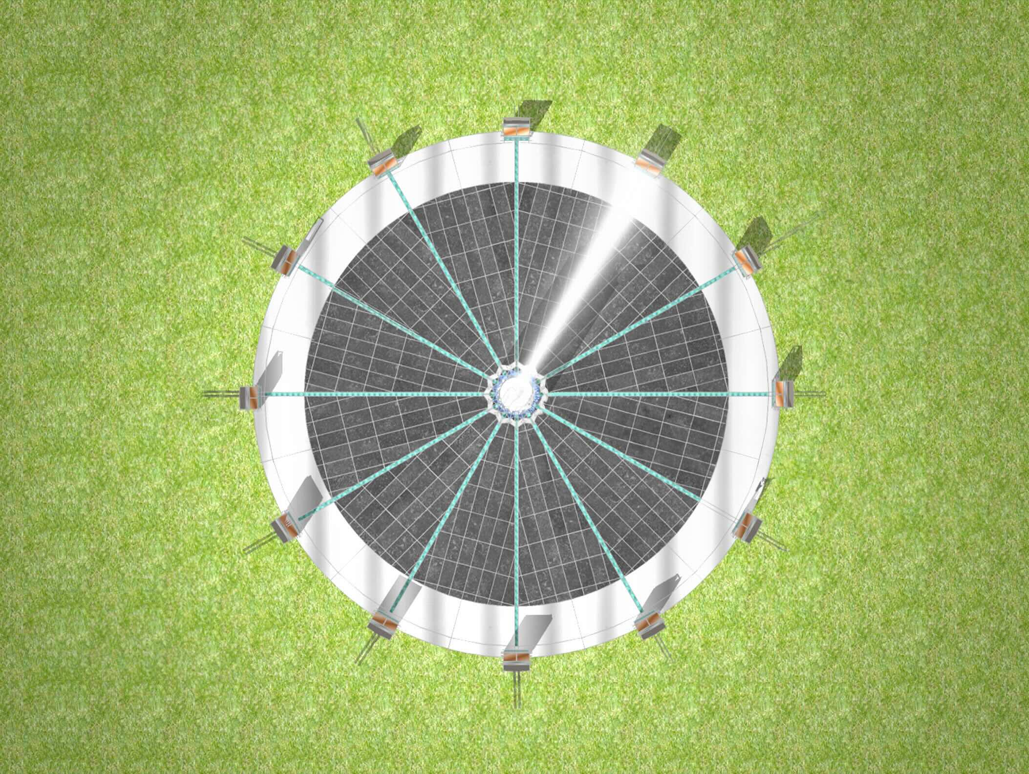 Birdseye view of the Towers of Light